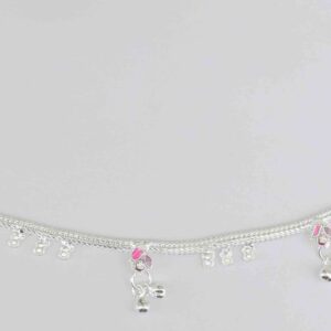 light weight fancy silver anklet
